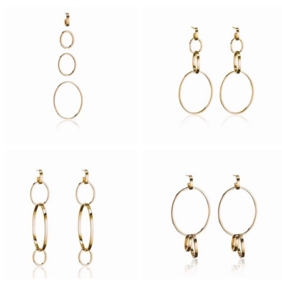 VITA FEDE Cassio 10-Way Modular Earrings in Gold NWT - Picture 3 of 7